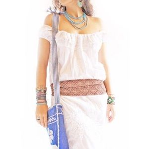 Dress Mexican Embroidered Off Shoulder